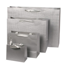 Paper Shopping Gift Bag with Crocodile Embossing